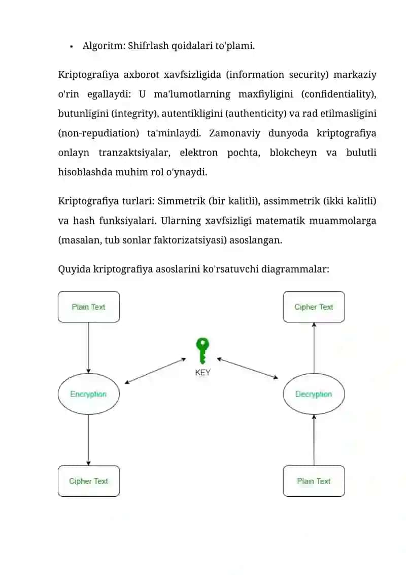 Ma'lumotlarni kriptografik himoyalash usullari tahlili 3
