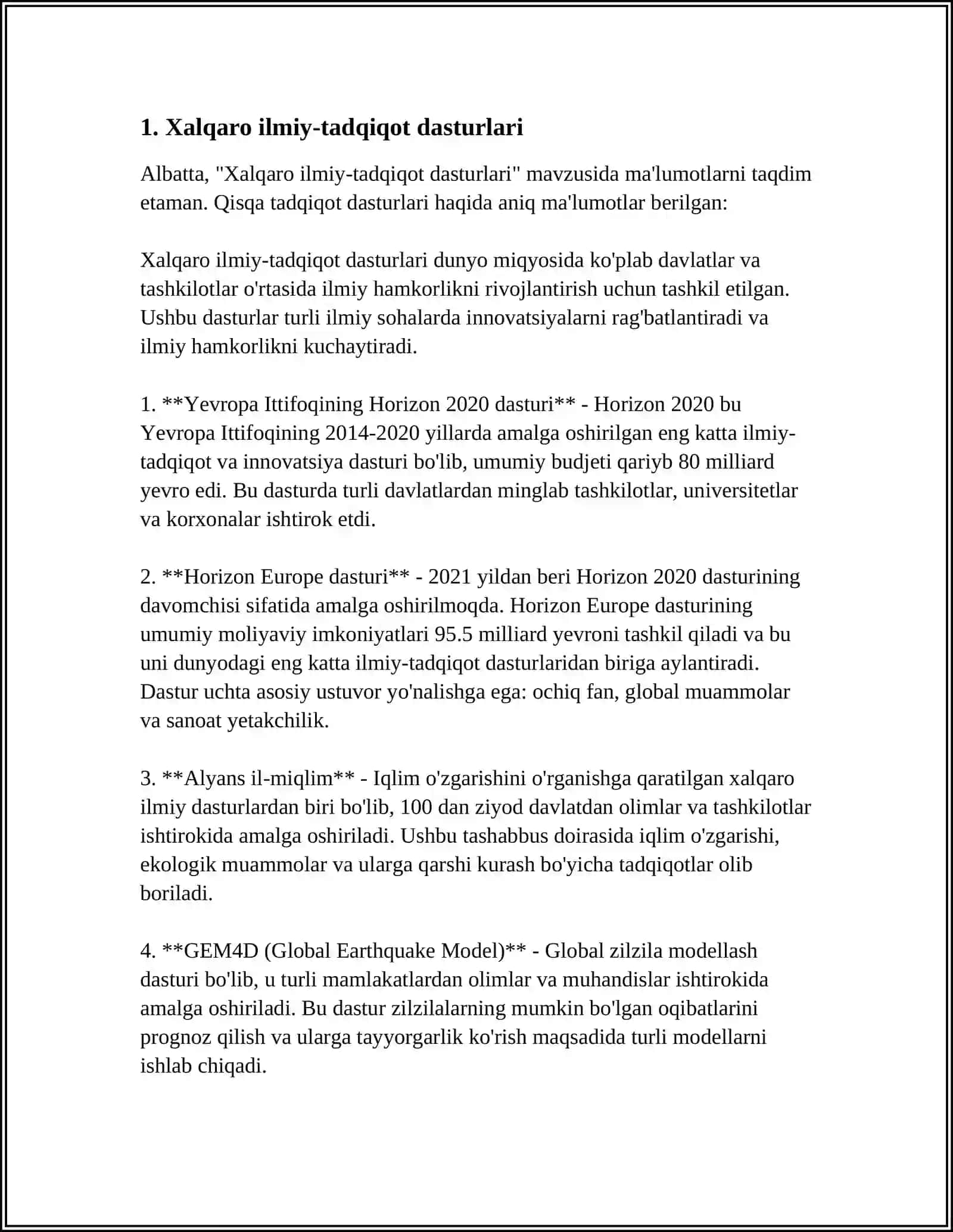 XALQARO ILMIY-TEXNIKAVIY HAMKORLIK 3