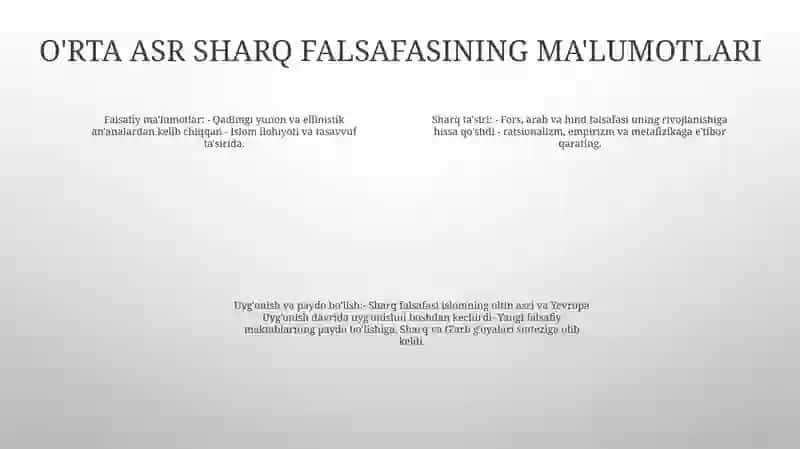 O'Rta Asr Sharq Falsafasi Va Uyg‘Onish Davri Xususiyatlari 3
