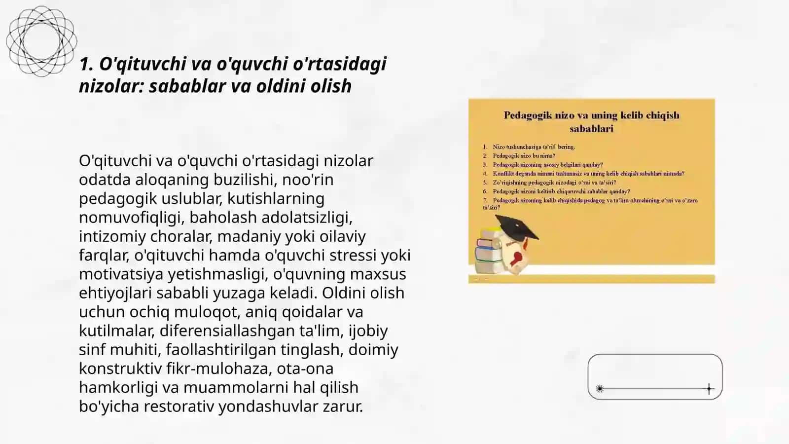Pedagogik nizolar va ziddiyatlar 3