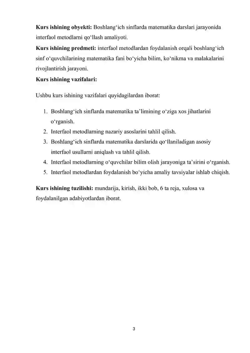 BOSHLANG’ICH  SINFLARDA  MATEMATIKA DARSLARIDA INTERAKTIV METODLARDAN FOYDALANISH 3