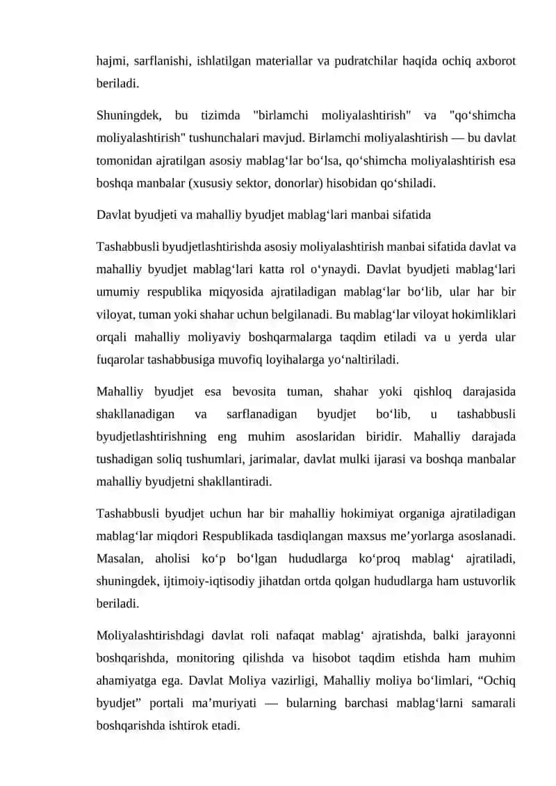 Tashabbusli byudjet jarayonini moliyalashtirishga yơnaltiriladigar mablag’lar 3