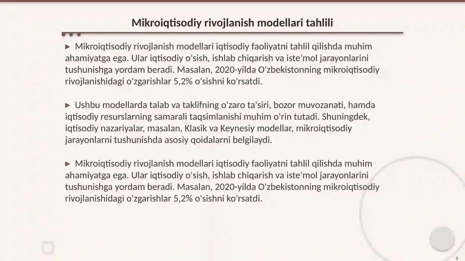 Mikroiqtisodiy rivojlanishning modellari va jahon iqtisodiyotida mamlakatlar raqobatbardoshligi 3