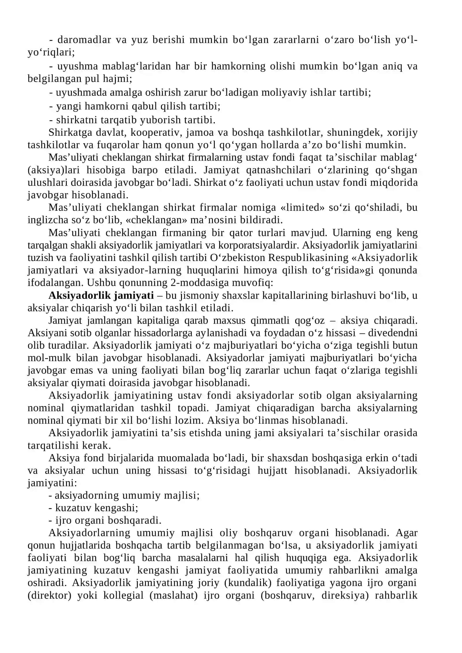 Tadbirkorlik faoliyatining shakllari 3