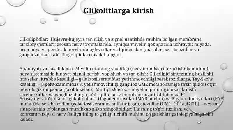 Glikolipiidlar: Nerv to'qimasining glikolipidlari 3