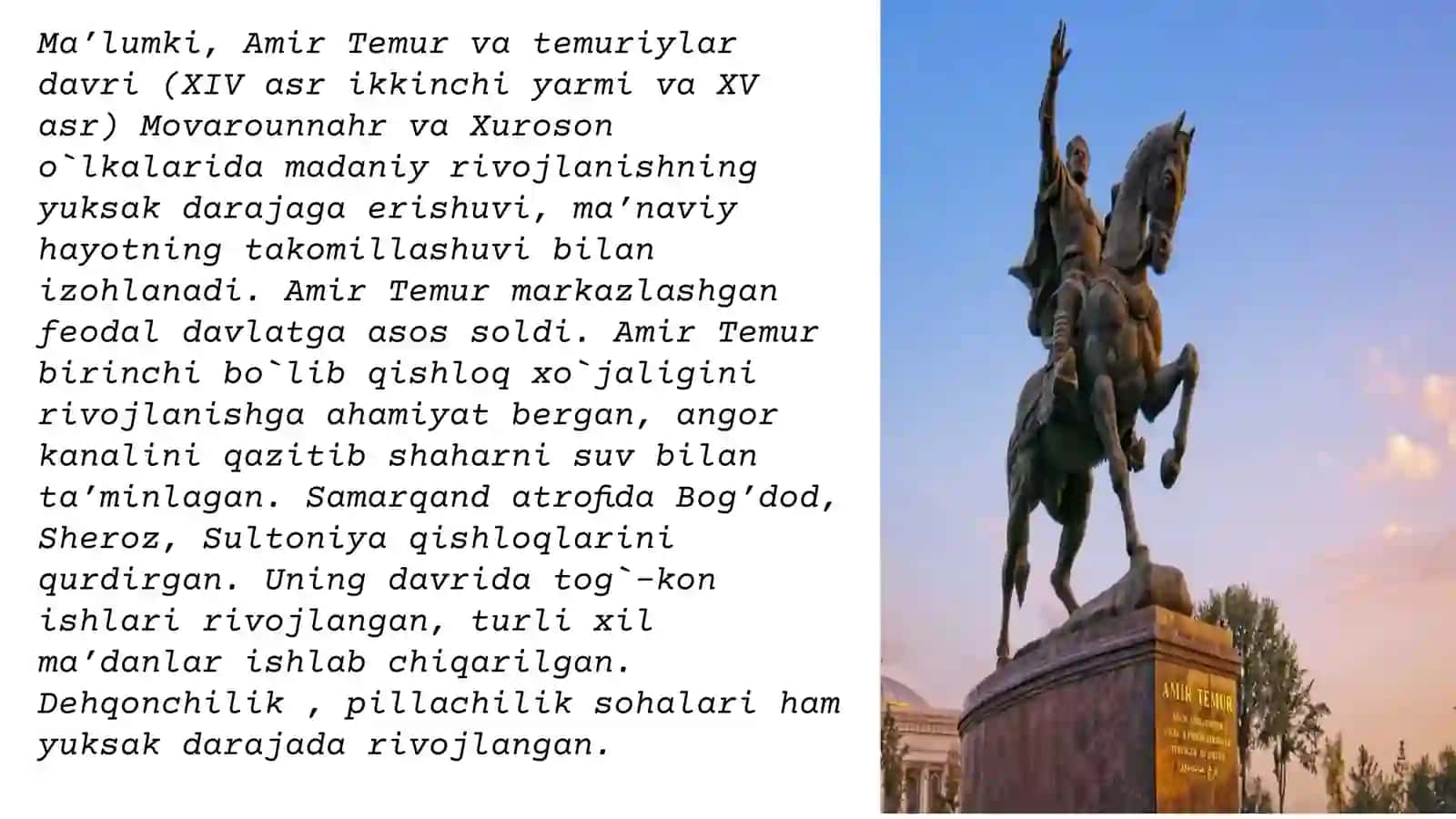 O’zbekiston tarixi fanidan tayyorlagan taqdimot ishi 3