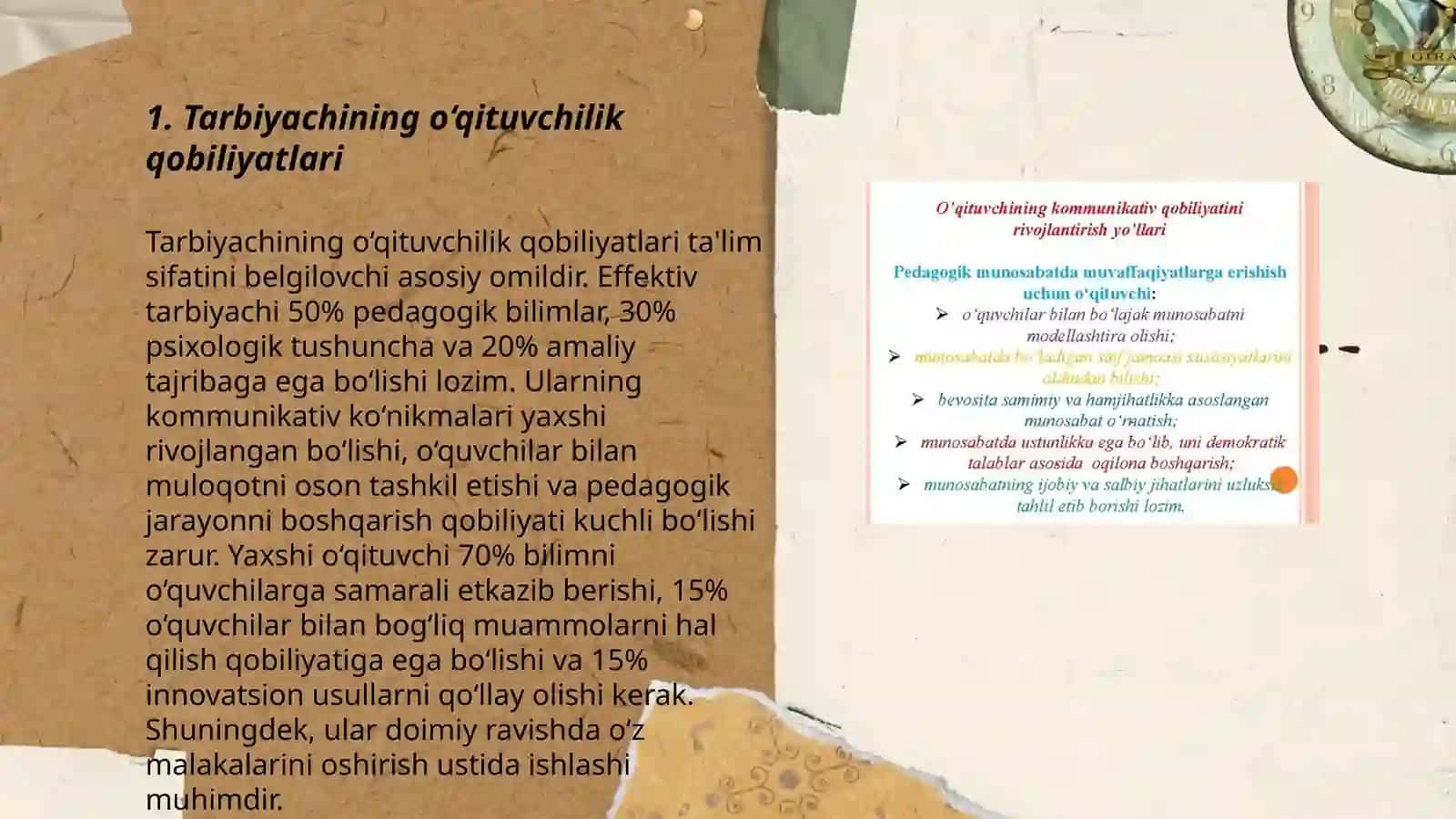 Tarbiyachi faoliyatida pedagogik qobiliyatning oʻrni 3