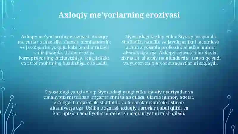 Siyosatda Professional Etika Va Yangi Axloq Siyosati 3