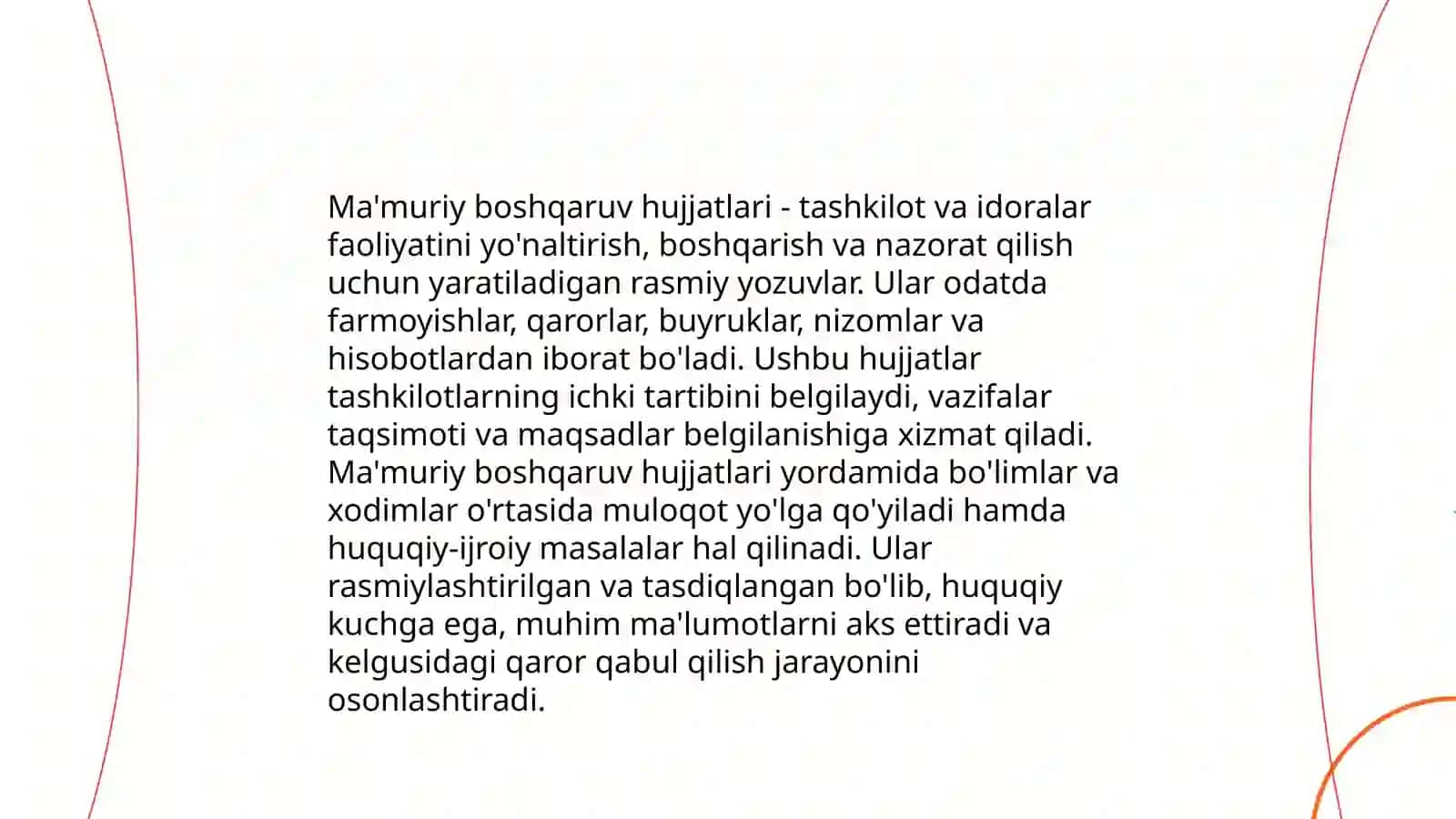 Ma'muriy boshqaruv hujjatlari 3