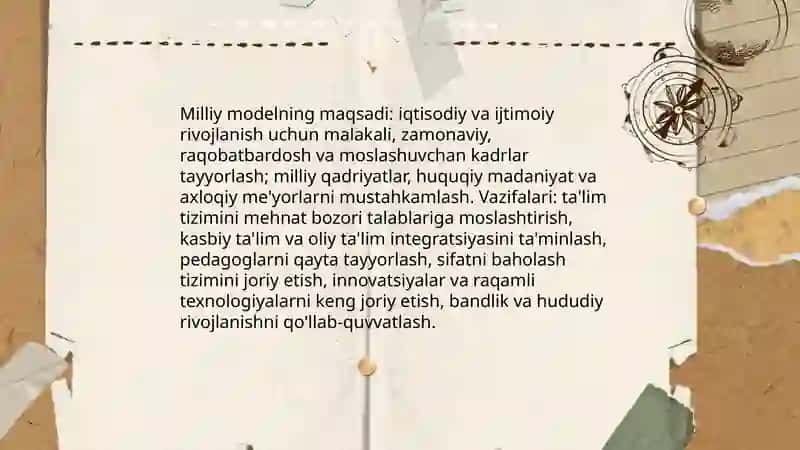 O‘zbekiston Respublikasi kadrlar tayyorlash milliy modeli va uning mohiyati 3