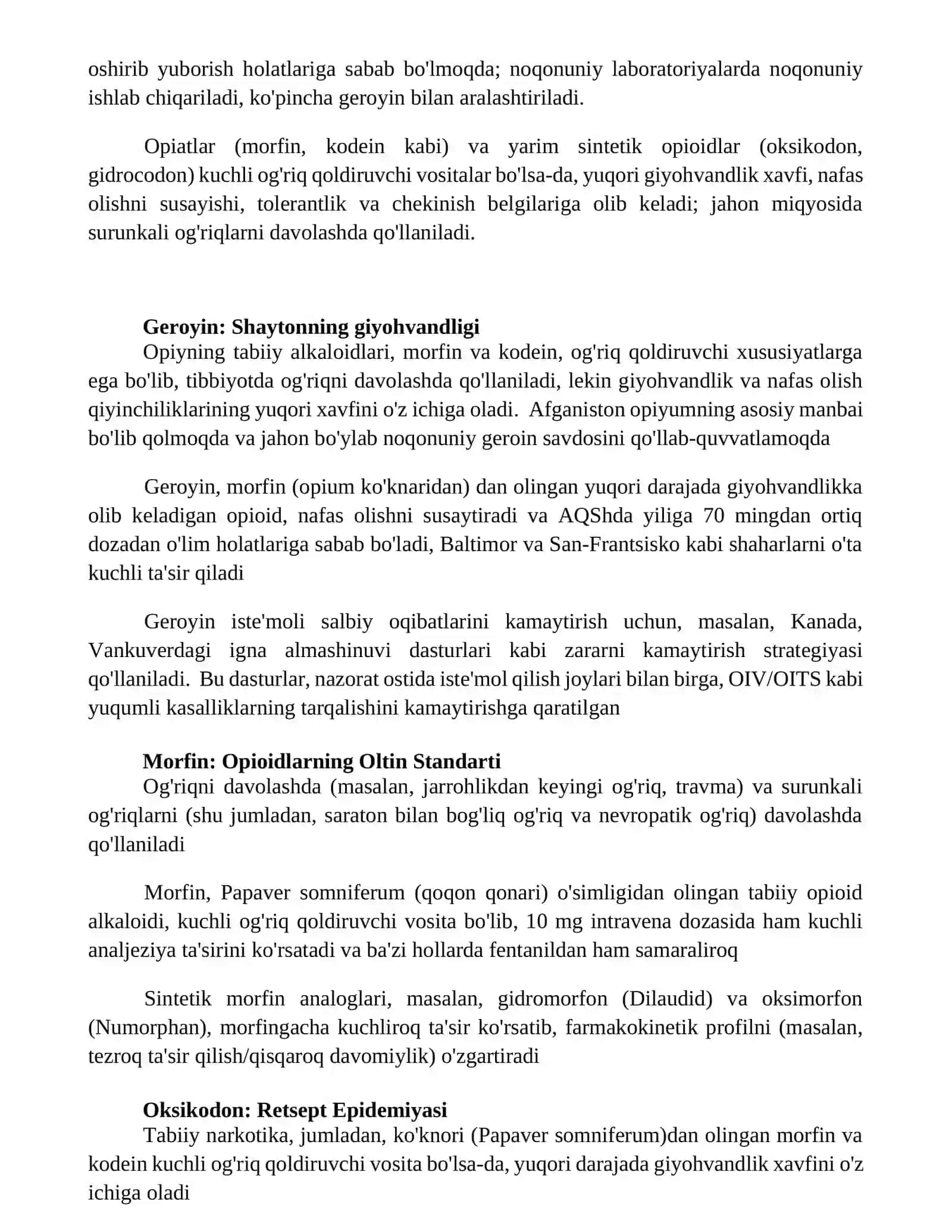 Tabiy va sintetik narkotik vositalari 3