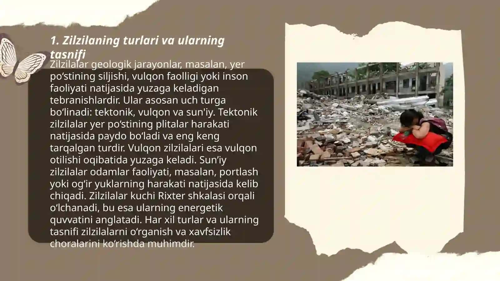 Zilzila turlari, so'dir bo'lganda oqibatlari 3