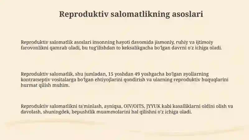Reproduktiv Salomatlikni Yaxshilashda Hamshiralar O‘rni 3