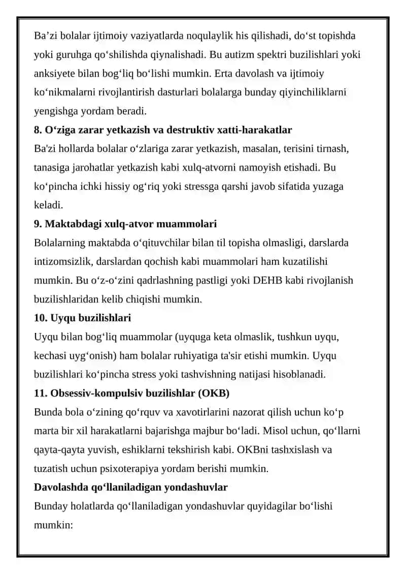 Shaxs va xulq-atvor buzilishlari 3