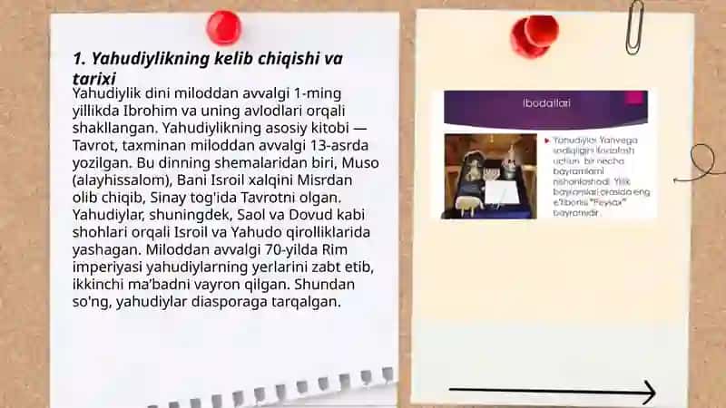 Yahudiylik ta'limoti an'ana va marosimlari 3