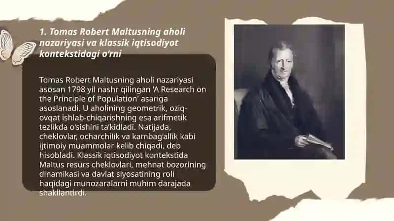 Tomas Robert Maltusning klassik iqtisodiyotga bo‘lgan fikri 3