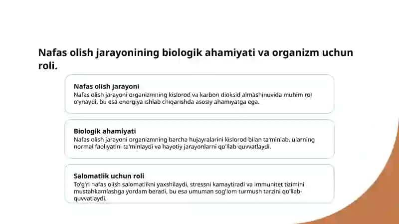 Nafas olish tizimi a'zolarining qiyosiy gistologik tavsifi 3