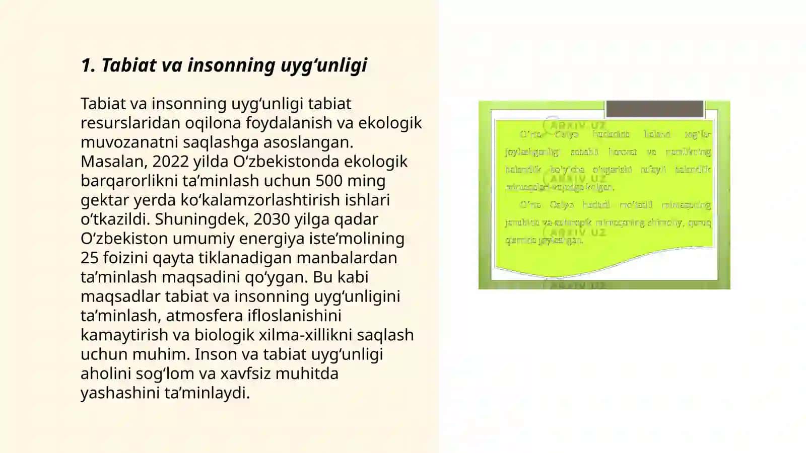 Tabiat bilan tanishtirishda mutafakkirlar merosidan foydalanish 3