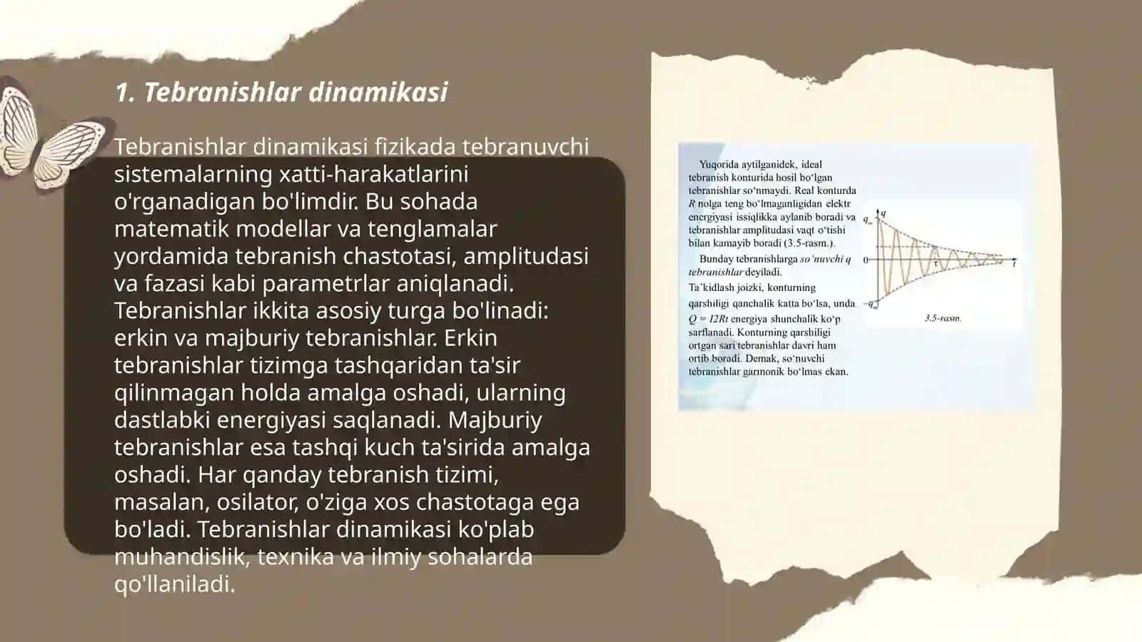 Tebranish va toʻlqinlar kabi fizik jarayonlarda qator tatbiqlari 3