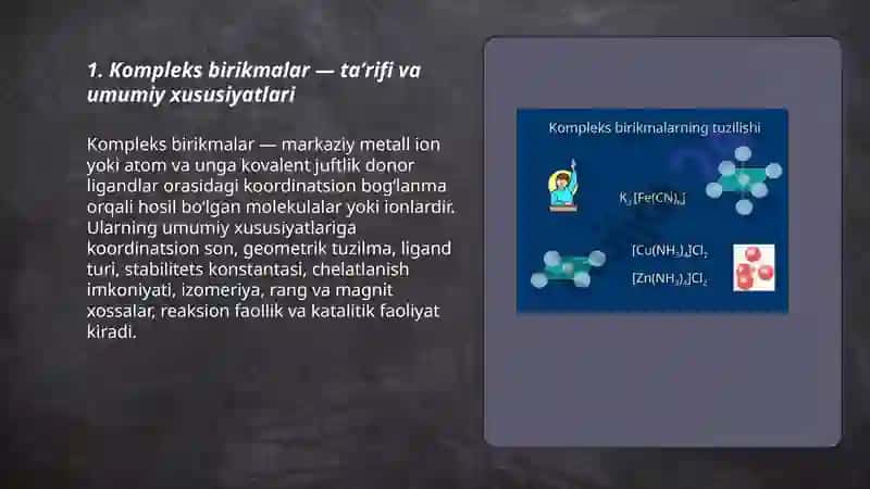 Kompleks birikmalar 3