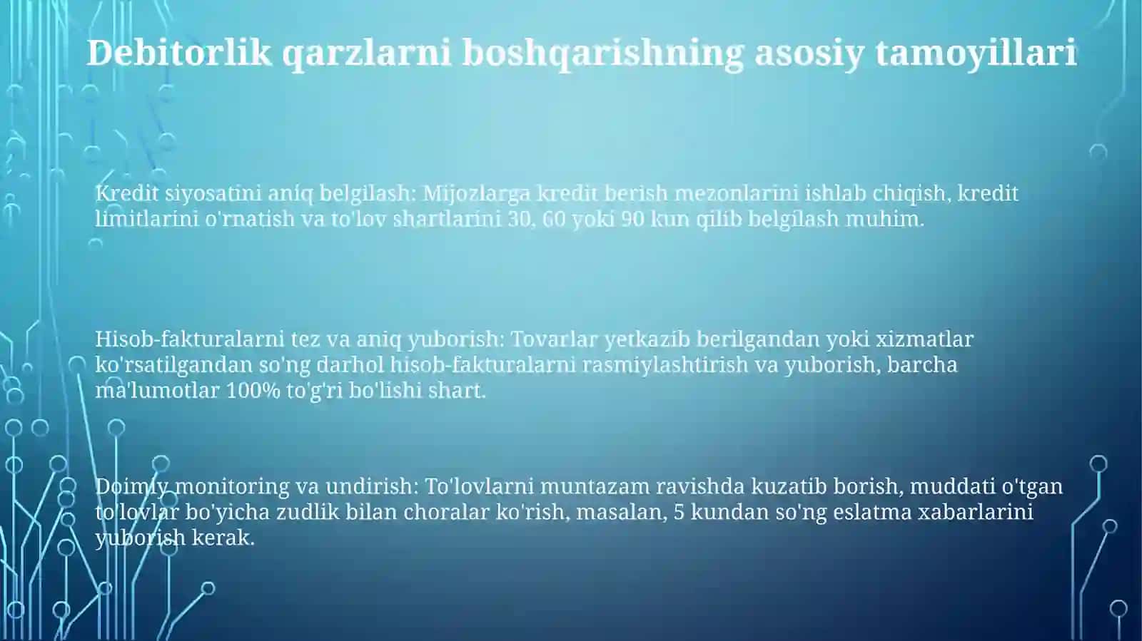 Debitorlik qarzlarini boshqarish 3