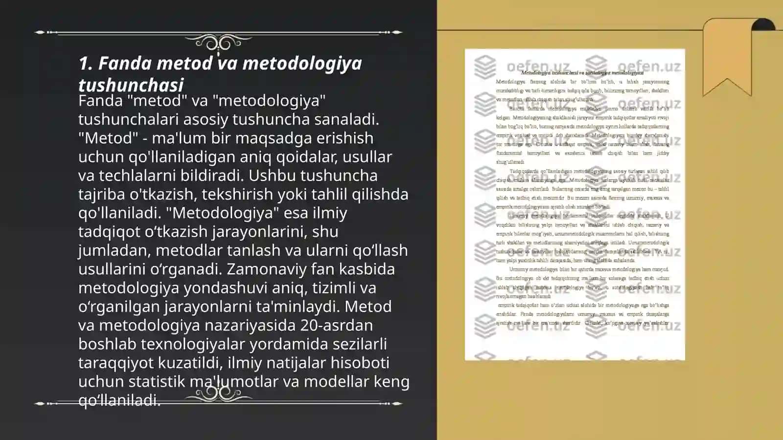 Fanda Metod va Metodologiya Masalalari 3