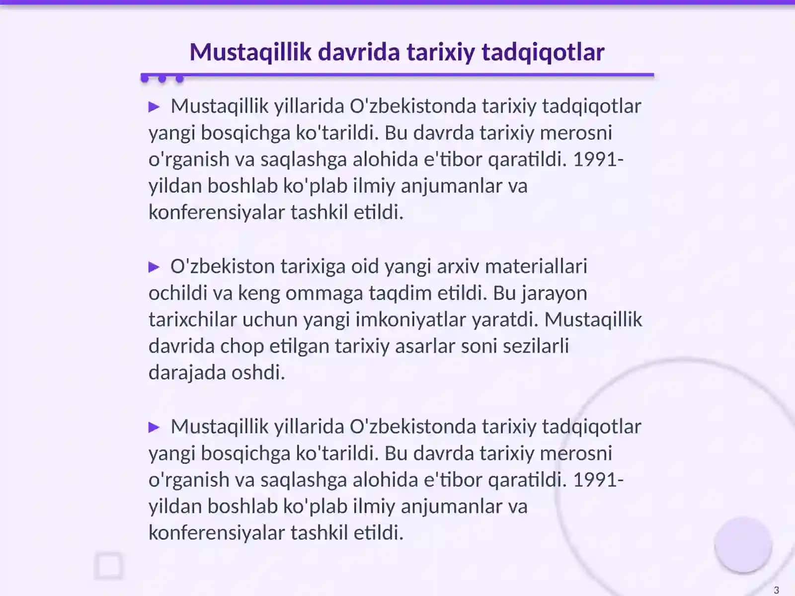 Mustaqillik yillarida olib borilgan Uzbekistan tarixiga oid fundamental tadqiqotlar 3