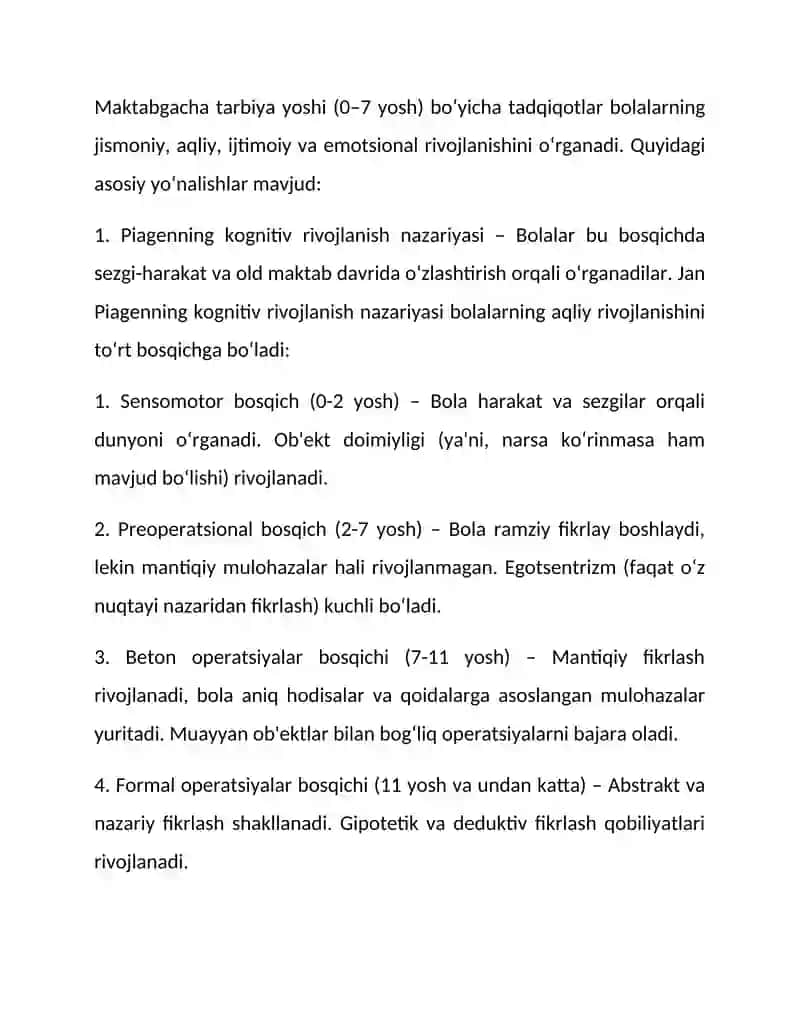 Maktabgacha tarbiya yoshiga doir tadqiqotlar 3