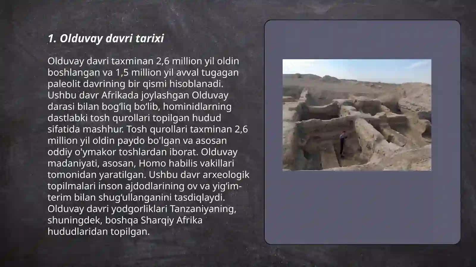 Olduvay davri arxeologik yodgorliklari 3