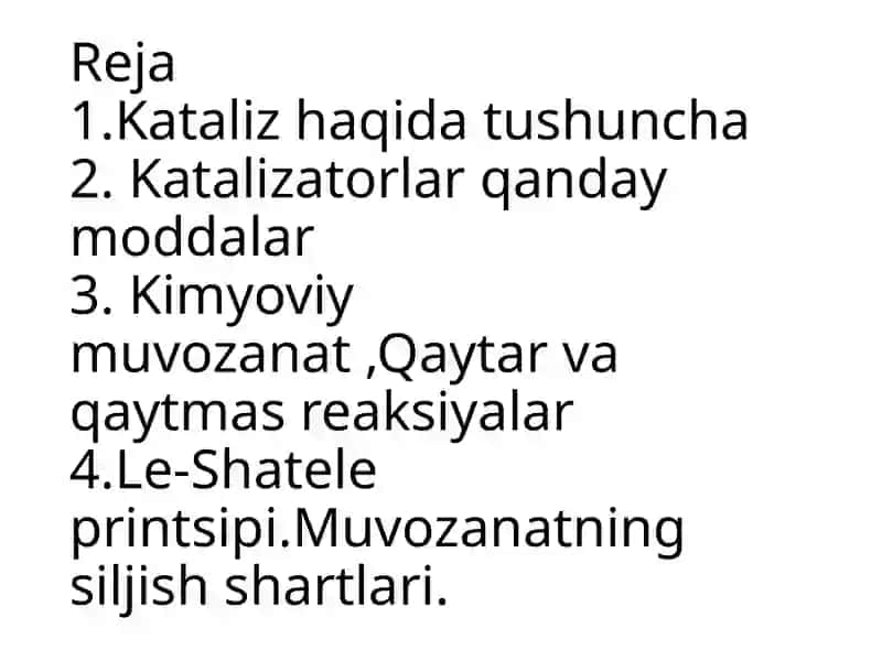 Kataliz va Katalizatorlar 3