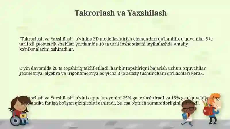 Matematika Markazi Uchun Didaktik O'yin Loyihasi 3