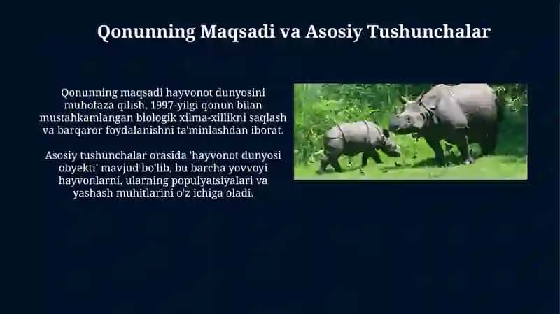 O'zbekiston Respublikasi hayvonot dunyosini muhofaza qilish to'g'risidagi qonun 3