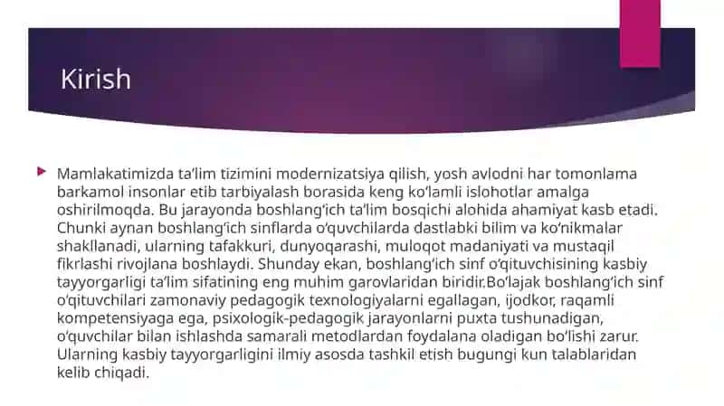 Boʻlajak boshlangʻich sinf oʻqituvchilarining kasbiy faoliyatga tayyorgarlik metodikasi 3