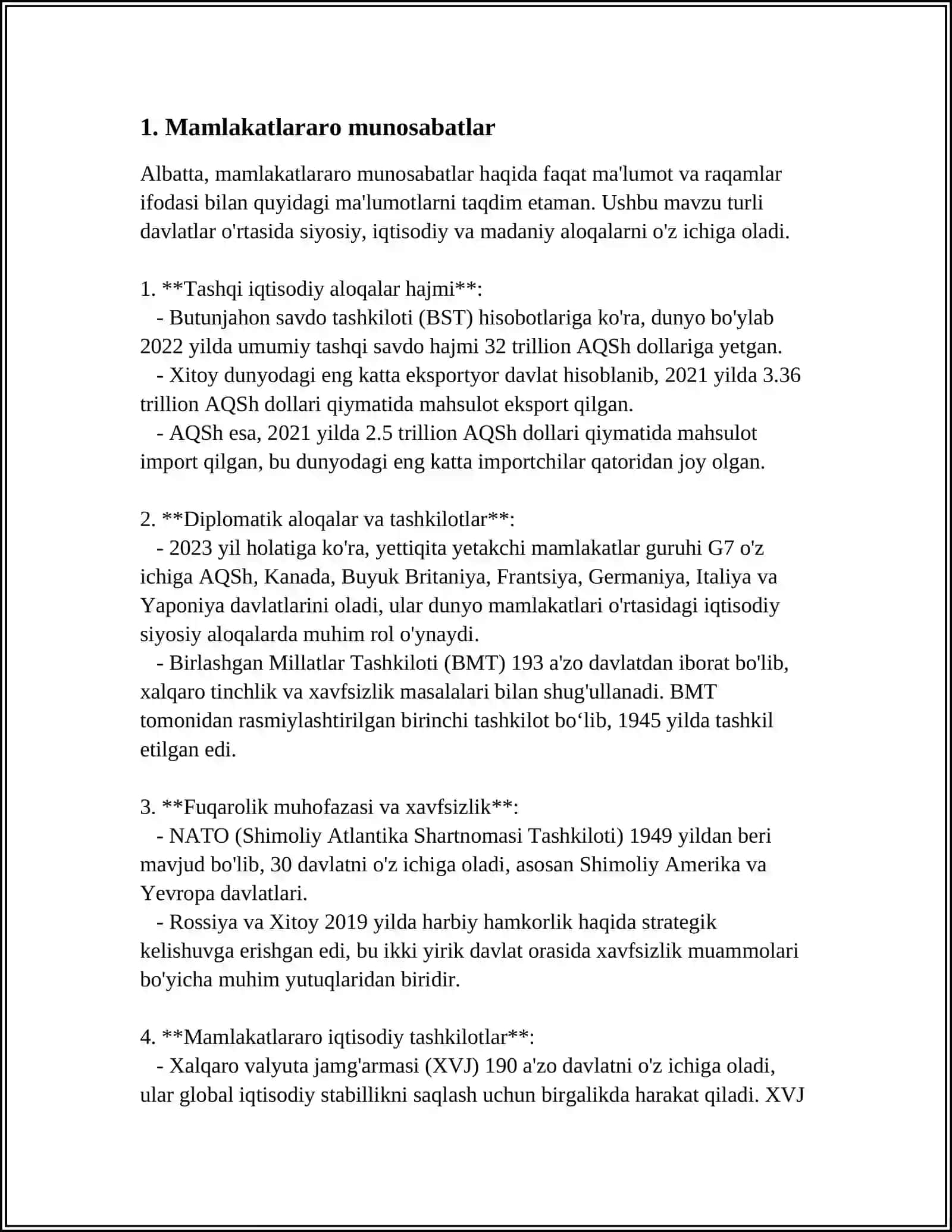 MIRS TASHQI SIYOSATI 3