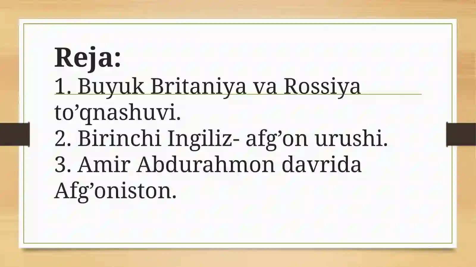 XIX asr oxiri - XX asr boshlarida Afg’oniston 3
