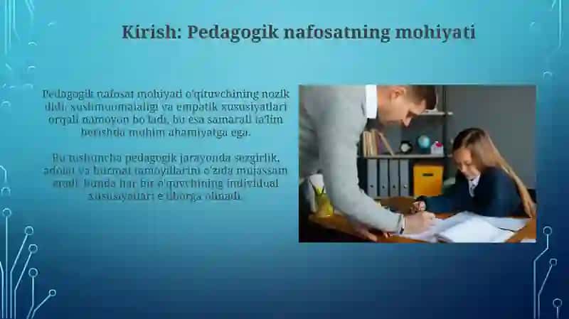O'qituvchi Xulq-Atvorida Nafislik va Odob 3