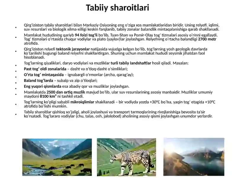qirg'iziston geografiyasi 3