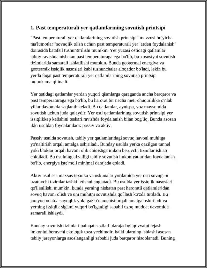 SOVUQLIK OLISH UCHUN PAST TEMPERATURALI IER LARDAN FOYDALANISH 3