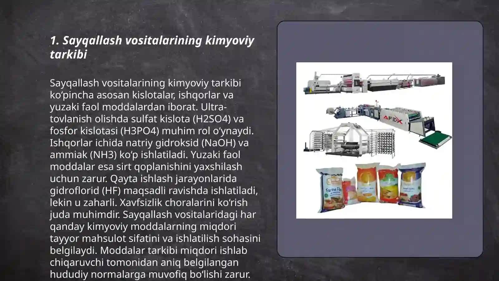Yormalarni sayqallash va jilo berish jarayoni va samaradorligiga ta'sir etuvchi omillar 3