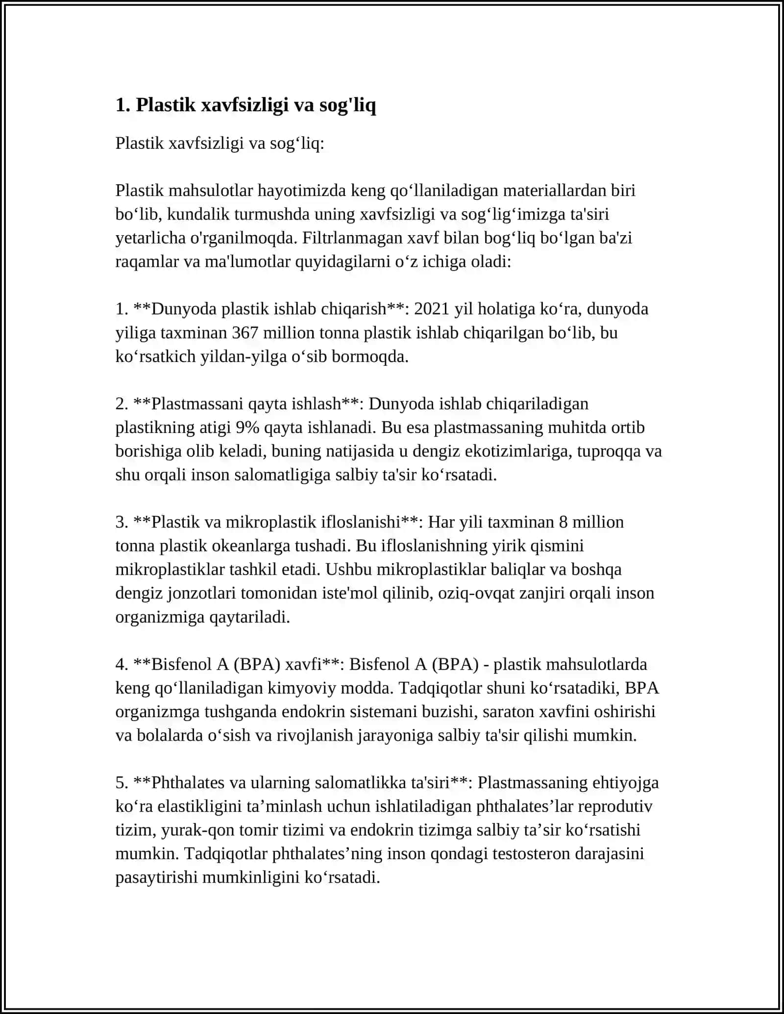 PET, MAHSULOTLARNI QAYTA ISHLASH 3