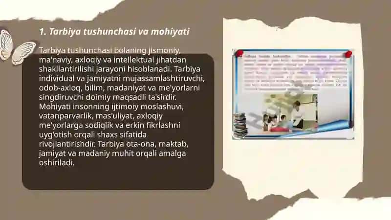 Tarbiya jarayoni va mohiyati 3
