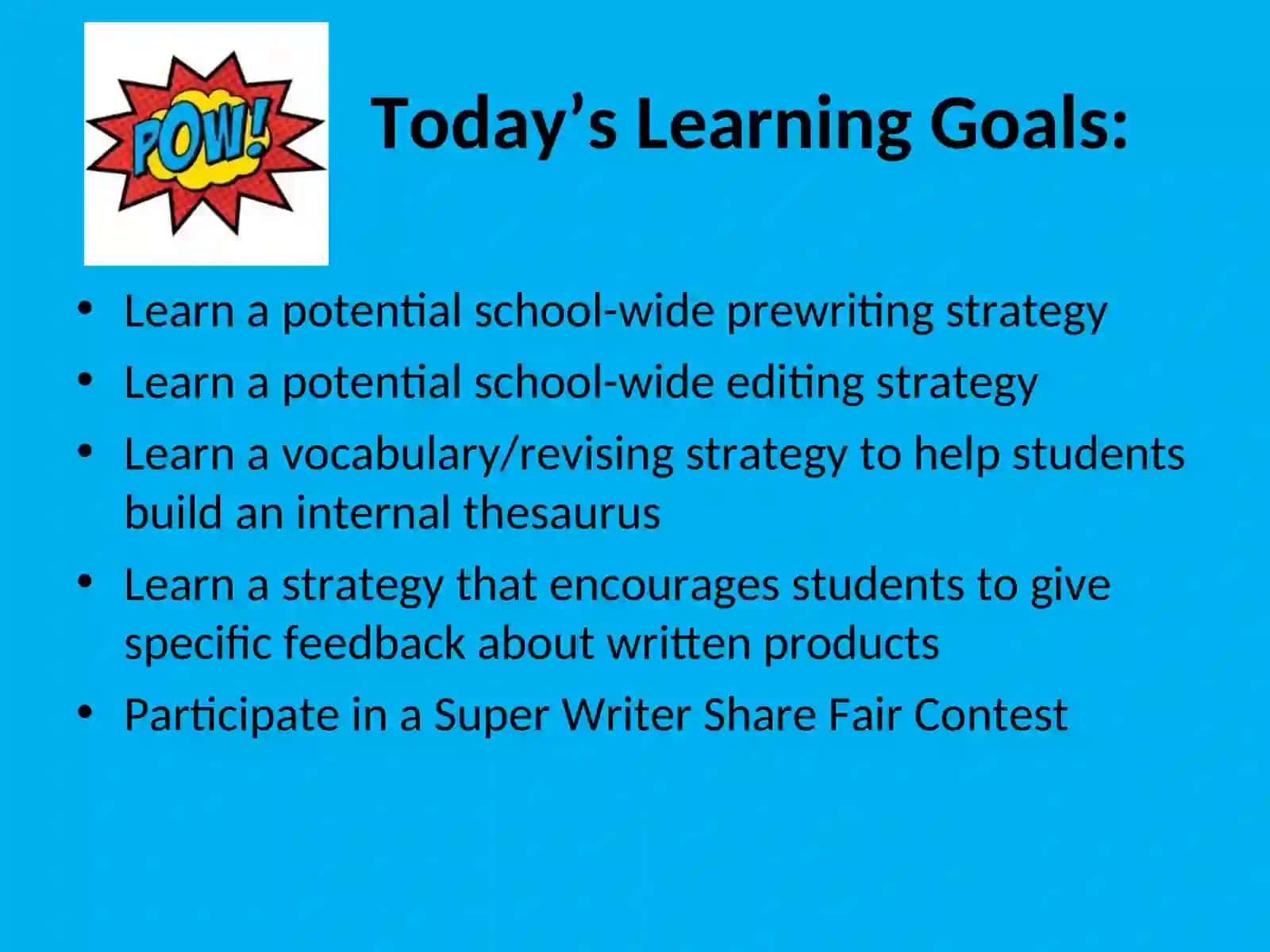 Setting up a SUPERWriting Workshop Within the Classroom 3