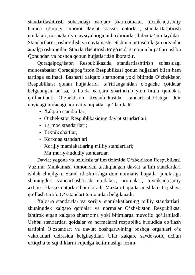 TURIZM VA MEHMONDO‘STLIKDA STANDARTLASHTIRISH VA SERTIFIKATLASHNING MAQSAD VA VAZIFLARI 3