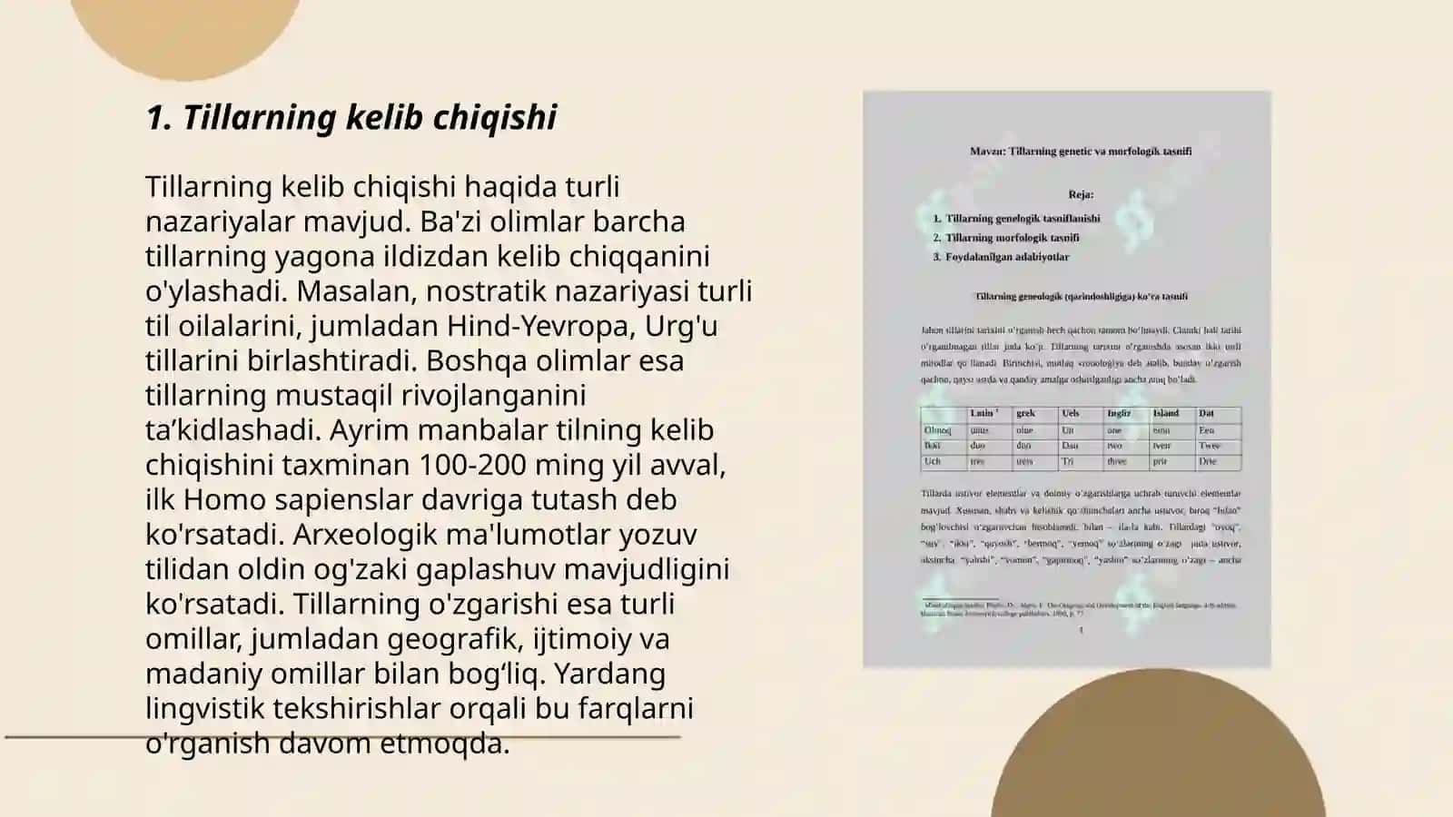 Tillarning genalogik tasnifi 3