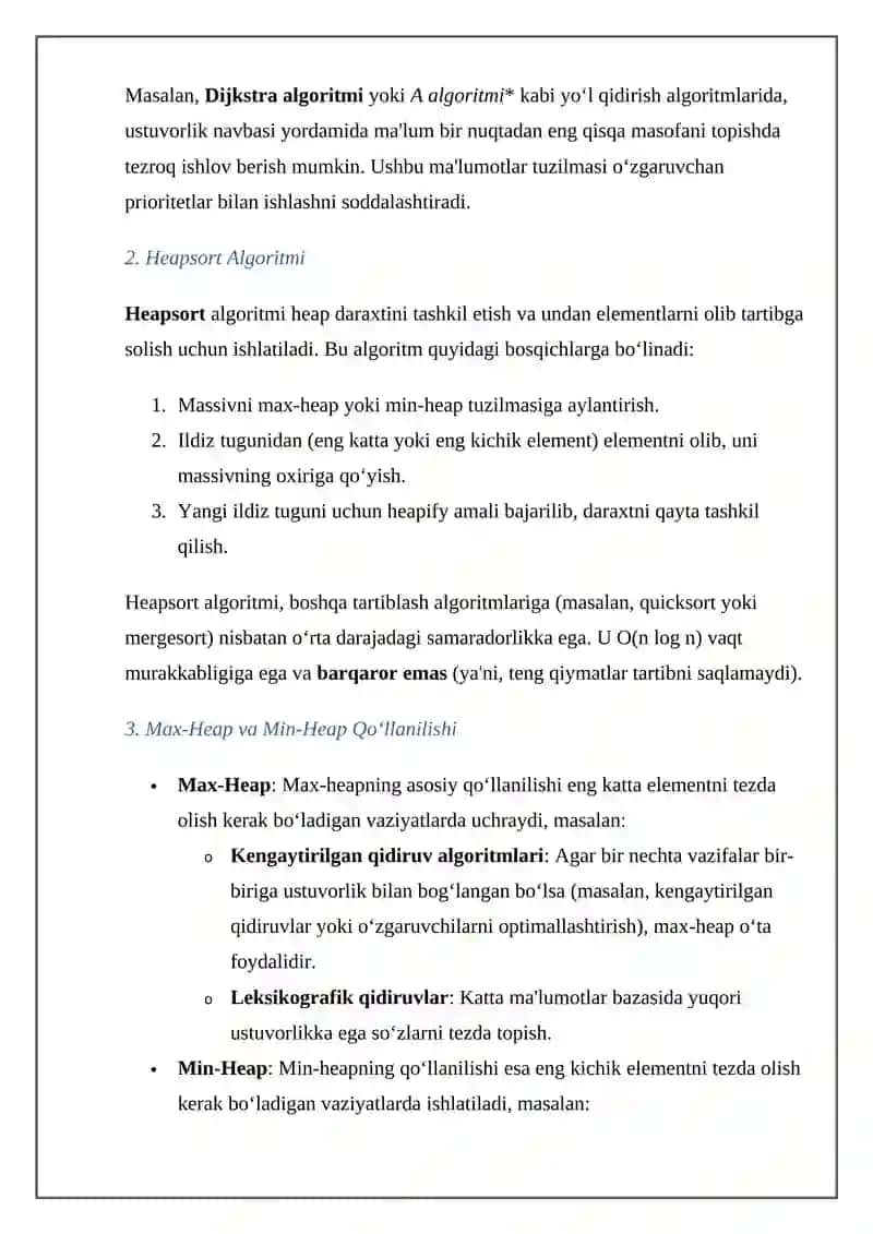 Heap Tree Tuzilmasi va Amallar 3