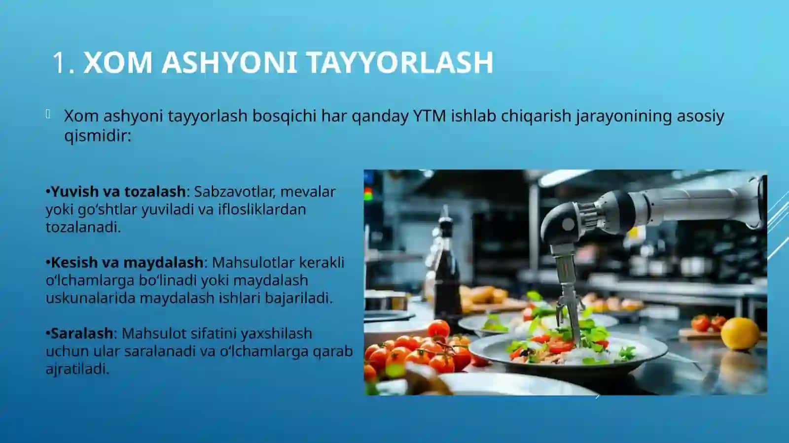 yarim tayyor mahsulotlarni ishlab chiqarish texnologiyasi 3