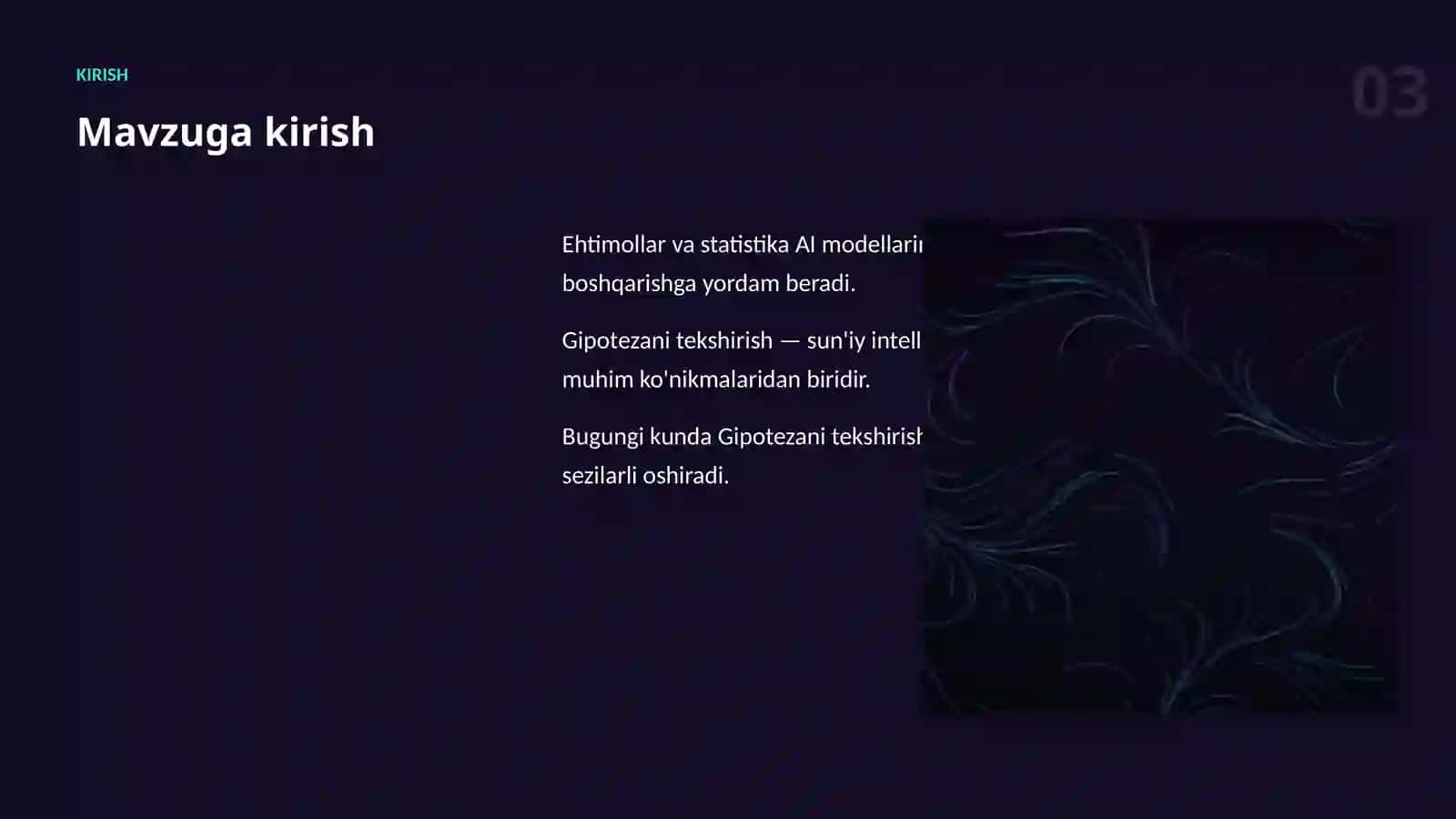 Ehtimollar va statistika 3