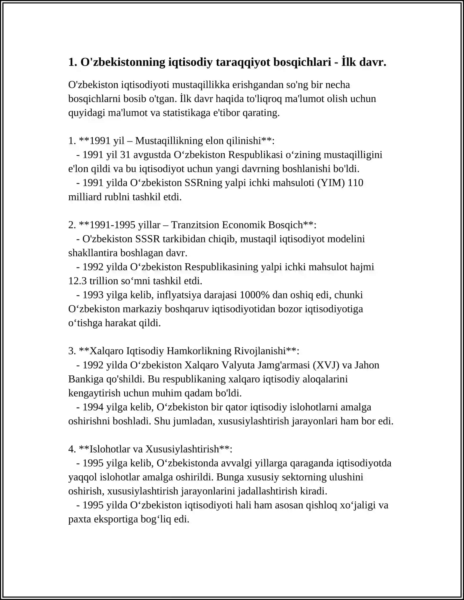 O'zbekistonning iqtisodiy taraqqiyot bosqichlari 3