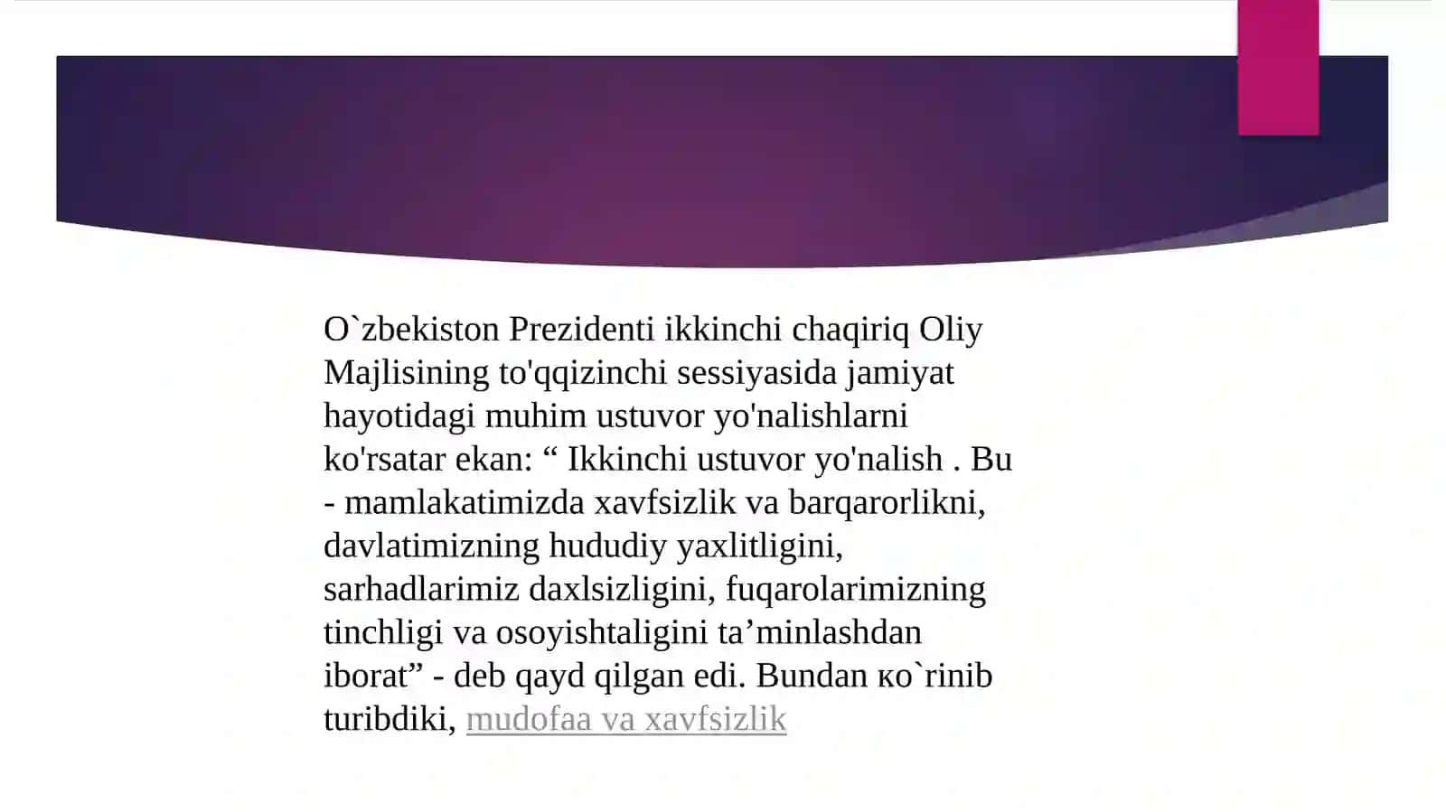 Milliy xafsizlikni taminlash borasida amalga oshirilgan ishlar 3