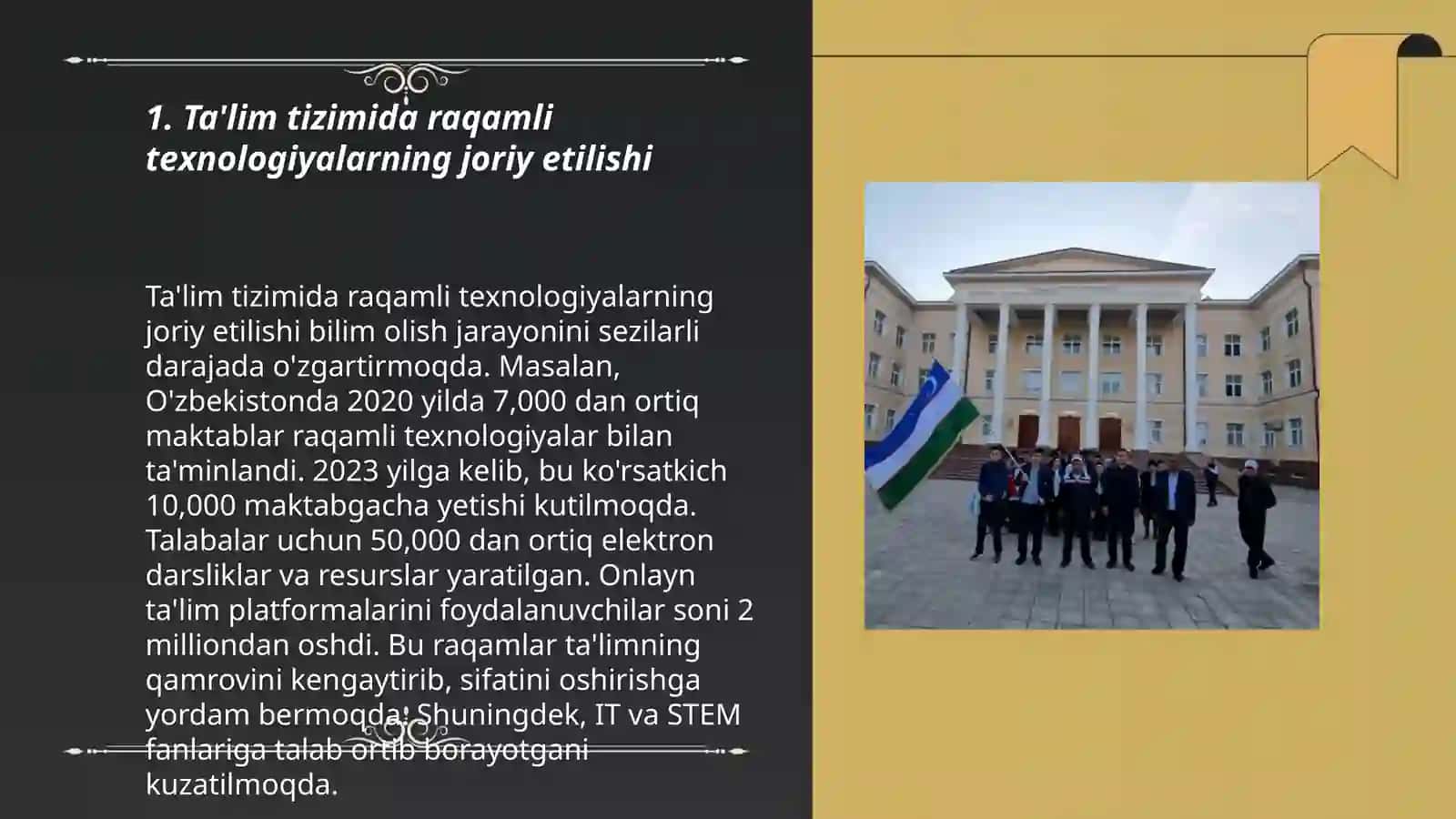 Oʻzbekistonda mustaqillik davrida taʼlim tizimini takomillashtirish chora-tadbirlari 3